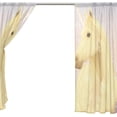 thumbnail image 4 of Coolnut Portrait of Beautiful Unicorn Sheer Gauze Door Curtain Window Curtain Drapes for Living Room Kids Bedroom Window Treatment Decor W55 x L78 In 2 Panels, 4 of 4