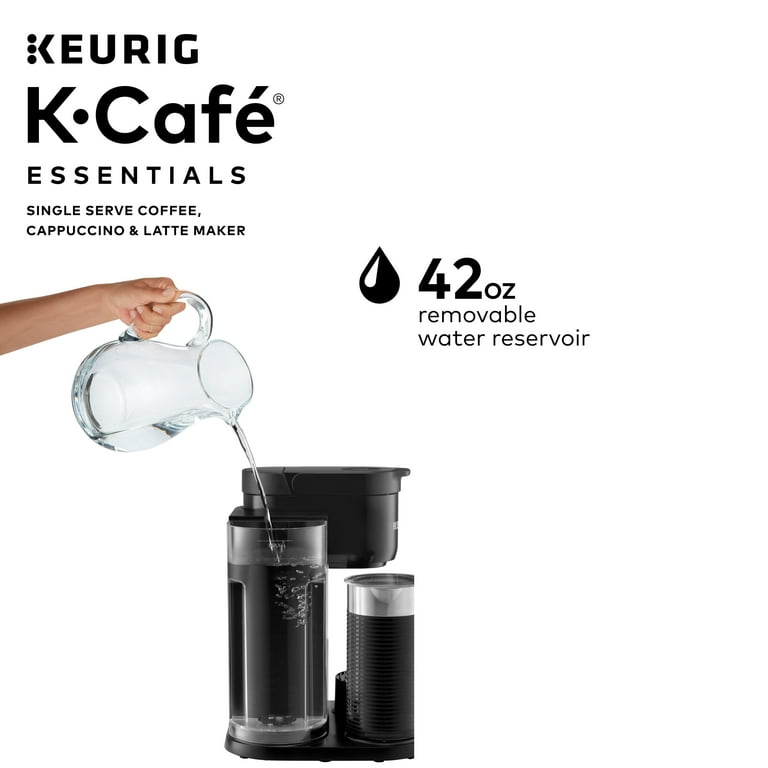 slap Discriminate voice Keurig K-Café Essentials Single Serve K-Cup Pod Coffee Maker, Black -  Walmart.com