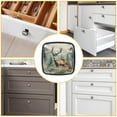 thumbnail image 6 of 4 Pcs Cabinet Handle Drawer Pulls Jungle Elk Knobs with Screws Square Furniture Office Cabinet Knob Decoration, 6 of 7