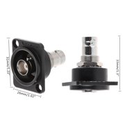 D-Type Double BNC Plug Connector Chassis Panel Mount Adapter o Pa