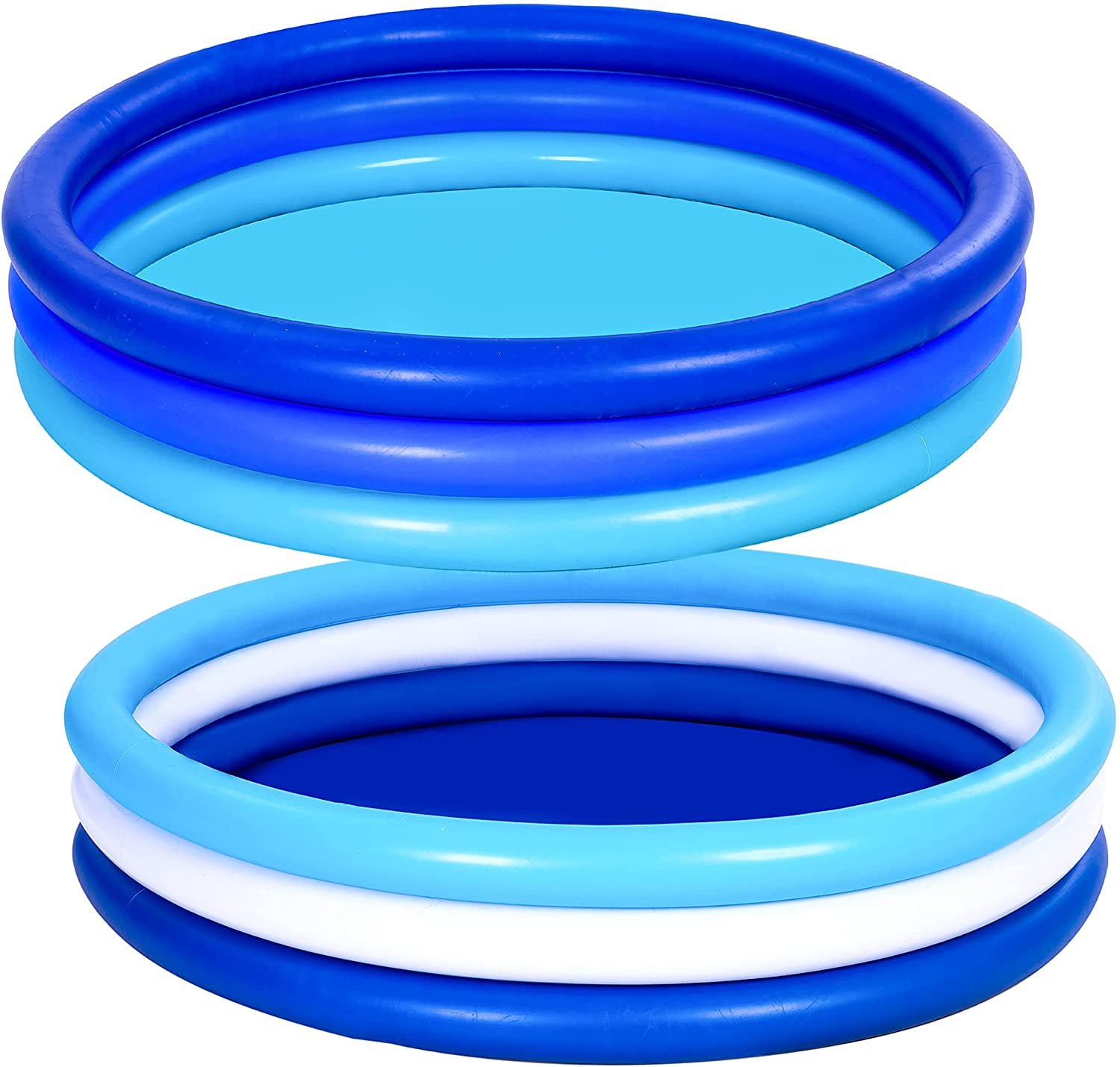 SLOOSH 2 Pack 58’’ x 13’’ Blue Inflatable Kiddie Pool Set, Baby