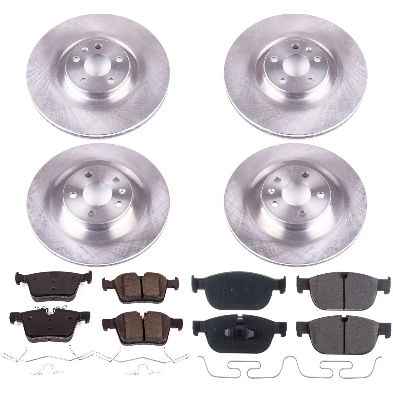 PowerStop Front and Rear Stock Replacement Brake Pad and Rotor Kit Fits: VOLVO Select Models KOE7644
