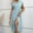 Light Blue, variant on Women'S Elegant Short Sleeve V-Neck Front Slit Wrap Dress with Tie Waist Summer Party Beach Vacation Dress,Women'S Short-Sleeved Dress Hot Pink S(S)
