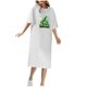 thumbnail image 1 of Vestido Corto de Verano Cuello Redondo Estilo de Camiseta de Longitud de Tobillo de Manga Corta, Altamente Elástico para Pijamas Y Ropa Interior Sexy, 1 of 8