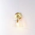 thumbnail image 2 of J&D Designs Hudson 12" Transitional Metal Wall Sconce in Brass and Clear, 2 of 5