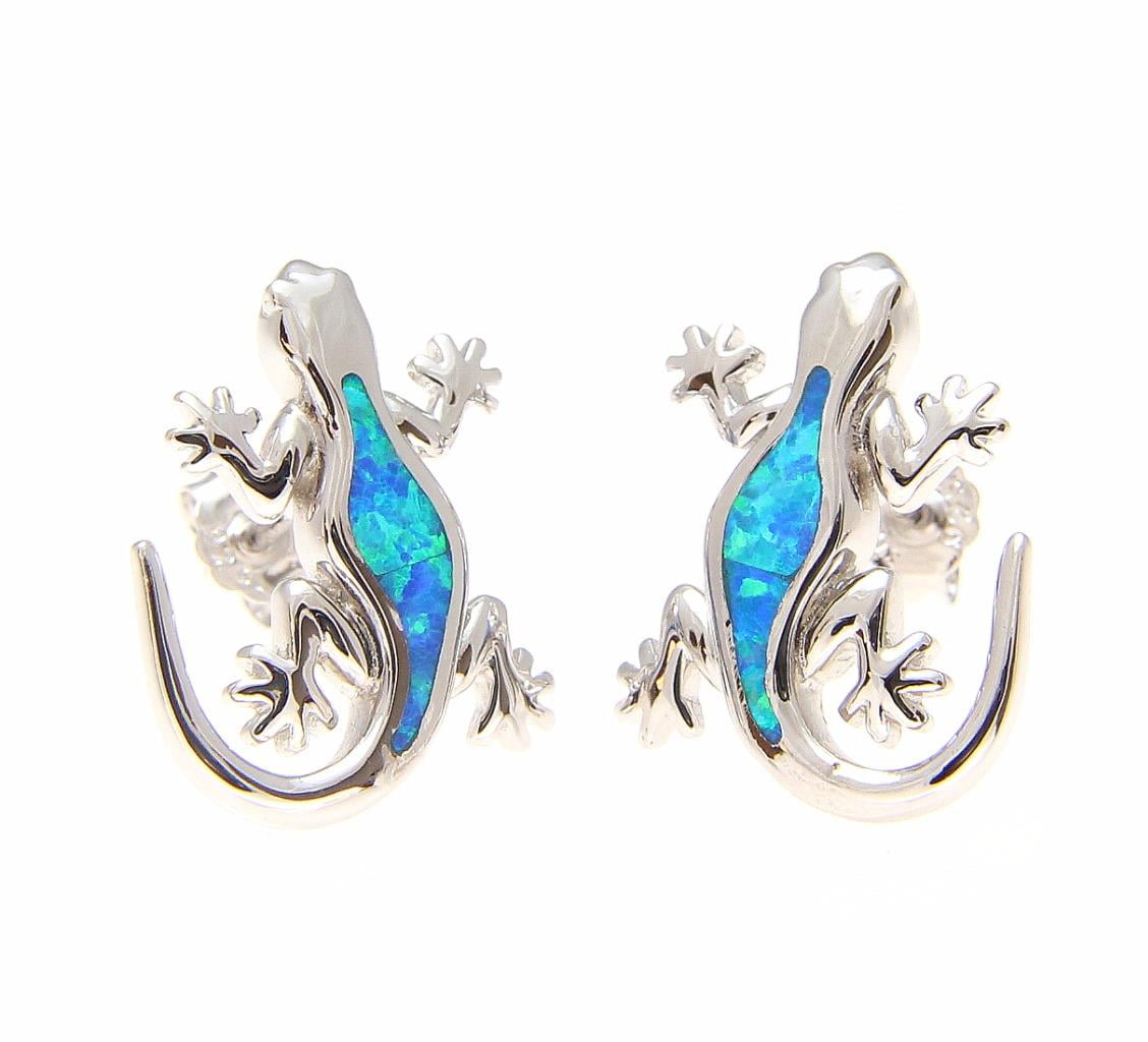 lizard stud earrings