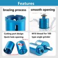 thumbnail image 3 of 1Pc M10 Thread Dry Vacuum Brazed Diamond Drilling Core Bit Ceramic Tile Hole Saw, 3 of 9