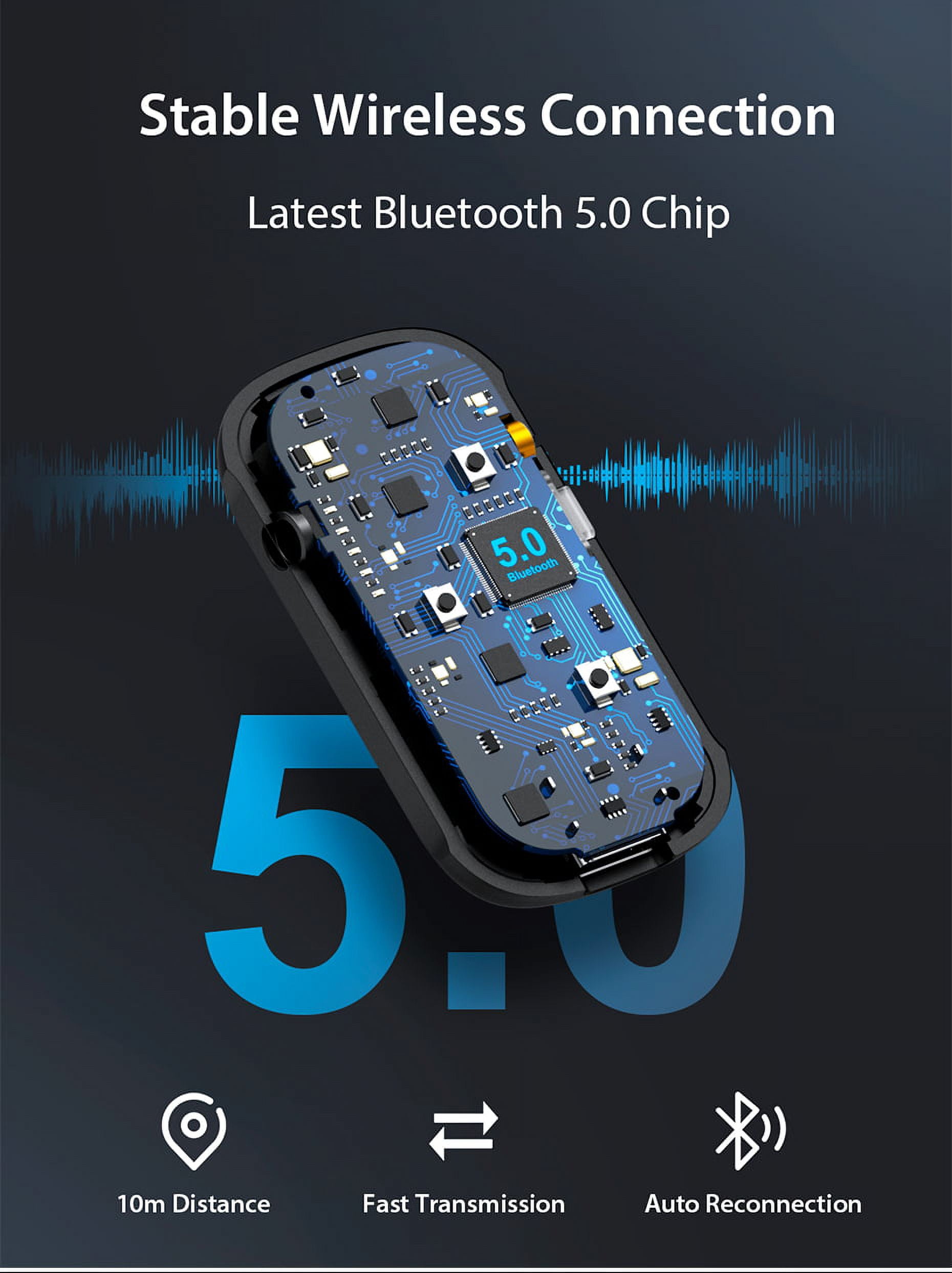 SOOMFON Récepteur Bluetooth 5.0 Voiture Adaptateur Bluetooth