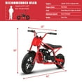 thumbnail image 3 of Oryxearth OGM37 Basic Mini Bike Gas Powered, 4-Stroke off Road Bike for Teens, Easy Pull Start, Red, 3 of 7