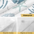 thumbnail image 4 of No Hook Shower Curtains with Snap-in Liner Set, Teal Blue Coastal Waterproof Hotel Style Bathroom Shower Curtain, Summer Lobster Coral Nautical Breathable Mesh Top Window Bath Curtains 60''x72'', 4 of 9