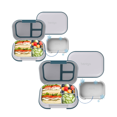 thumbnail image 1 of Bentgo Chill Max Leak-Proof XL Lunch Box (2-Pack)5-Cup Capacity for Adults & Ages 8+, 3 or 4 Compartment Bento Box, BPA-Free, Dishwasher Safe (Fog & Deep Teal), 1 of 9