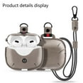 thumbnail image 2 of Étui de Chargement Compatible avec Airpods 3, Étui en Cuir à Rabat avec Longue Lanière, 2 of 5
