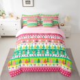 thumbnail image 2 of YST 7 Pieces Twin Christmas Bedding Sets For Girls Xmas Deer Snowman Comforter Set, Pink Xmas Tree Sheet Set, Marry Christmas Cartoon Bed Sets New Year Bedding Comforter Sets For All Season, 2 of 5