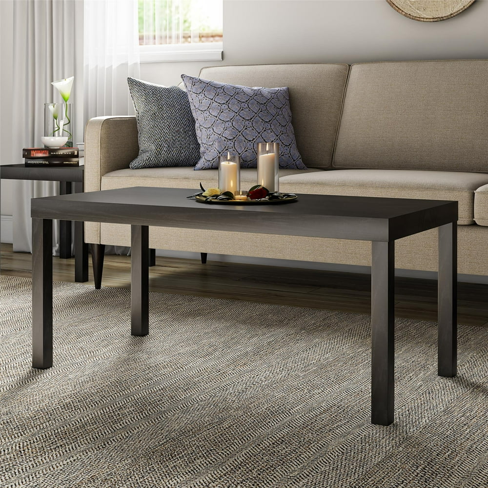 Mainstays Parsons Coffee Table, Black Oak - Walmart.com - Walmart.com