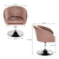 thumbnail image 2 of YYAo Armchair,Modern Accent Chair,Single Sofa Lounge,360 Degree Swivel Makeup Stool Accent Chair with Round Back and Metal Base-Pink, 2 of 8
