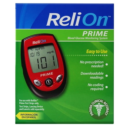 ReliOn Prime Blood Glucose Monitoring System, Red