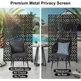 thumbnail image 3 of Metal Privacy Screen for Outdoor Freestanding Privacy Screens, 72" H x 44" W Decorative Fence Panels with Stand, Patio Metal Screens for Outside Outdoor Divider Deck Balcony Garden and Indoor, 3 of 7