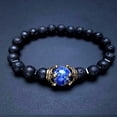 thumbnail image 5 of Cross-border new charming men's bracelet fashion luxury alloy crown tiger eye stone bead bracelet jewelry men, 5 of 25