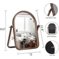 thumbnail image 2 of Vintage Table Desk Mirror-Bronze Metal Framed Standing Mirror 360 Degree Adjustable Swivel for Tabletop, Countertop, Bedroom,Bathroom,Living Room 11.8'' x 7.8'', 2 of 15