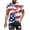 Purple, variant on GUZOM Mens Purple Distressed American Flag T-Shirt Oversized Vintage Patriotic Graphic Tee 4th of July USA,Size L