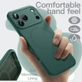 thumbnail image 3 of JETech Magnetic Silicone Case for iPhone 17 Pro Max 6.9-Inch, Compatible with MagSafe, Silky Soft Touch, Shock Absorbing Phone Cover with Camera Lens Protection (Midnight Green), 3 of 6