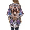 thumbnail image 2 of Sakkas Tallulah Wide Circle Blouse V Neck Top With Tassle Ties And Rhinestones - 442 - OS, 2 of 5