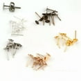 thumbnail image 2 of U8MO 200 Flat Blank Pad 4mm 8mm 10mm Earring Ear Post Stud with Stopper Findings-10mm-Golden, 2 of 9