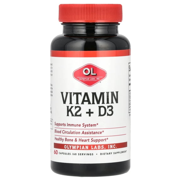Olympian Labs Vitamin K2 D3, 60 Capsules