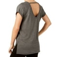 thumbnail image 2 of Ideology Womens Yoga Fitness T-Shirt, Choose Sz/Color Title: L/Charcoal Heather, 2 of 2