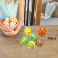 thumbnail image 3 of 24 huevos de Pascua brillantes impresos de 2,36 pulgadas de alto para rellenos de cestas, suministros de para el aula, golosinas de relleno,, 3 of 8