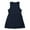 Navy, variant on Summer Women's V-neck Sleeveless Dresses Solid Color Casual Pleated Loose Tank Top Dress