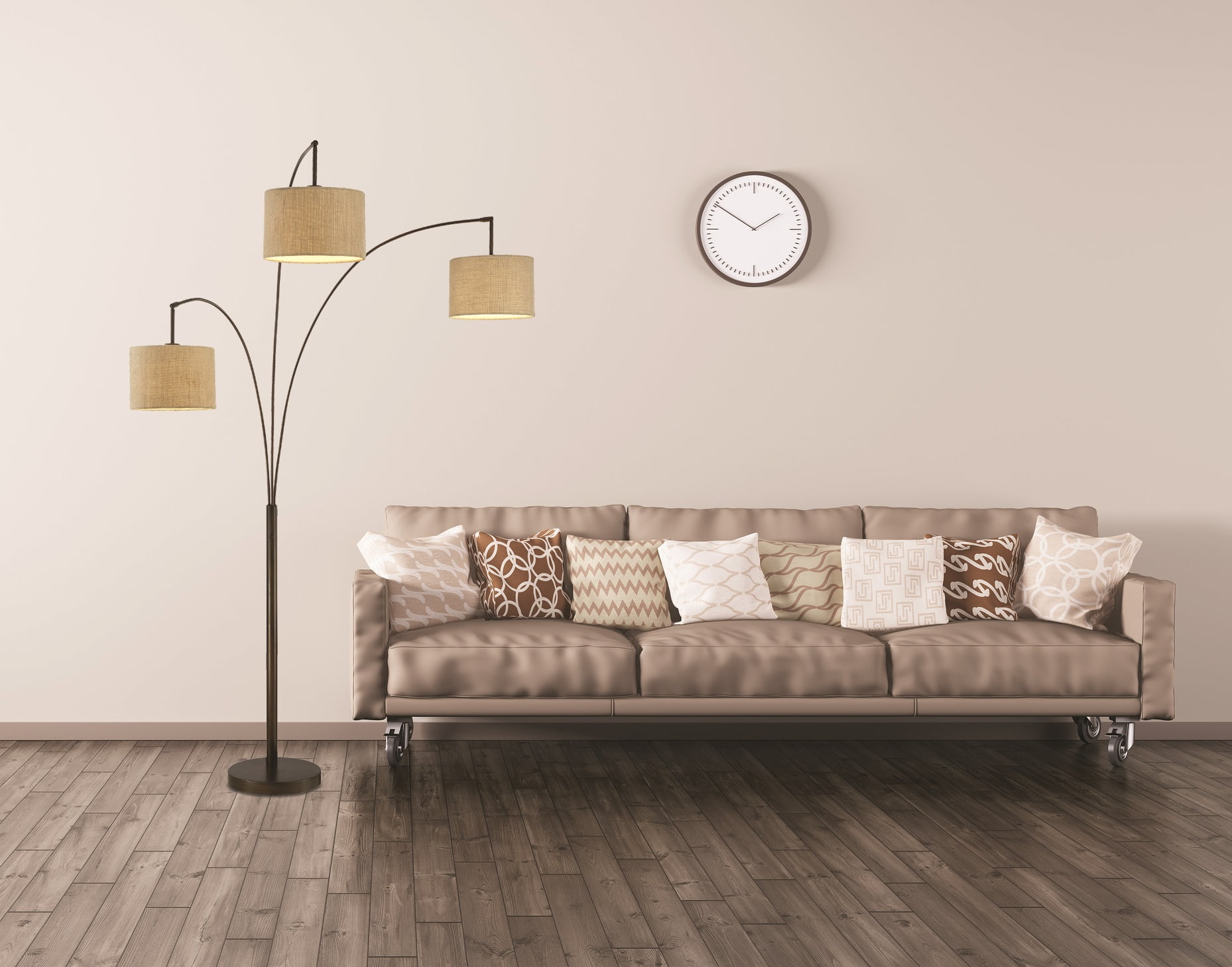 Artiva USA Lumiere Modern Antique Bronze LED 80inch 3arched Floor