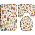 thumbnail image 3 of Funny Mushroom Cute 70S 80S Hippie Aesthetic Colorful Retro Flower Boho Floral Cartoon Cute 70S 80S Hippie Aesthetic Bathroom Kitchen Rugs,17.8x29.5+16x48 Inch, 3 of 5