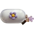 thumbnail image 5 of Case Cover Compatible with Samsung Galaxy Buds Plus (2020) /Galaxy Buds (2019),Cute Cartoon Kawaii DIY Design Transparent Earphone Case with Keychain (Flower), 5 of 8