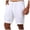 White, variant on WREESH Men's Summer Beach Shorts Solid Fashion Cotton Linen Casual Shorts Buttons Lacing Waist Pockets Shorts Beige