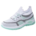 thumbnail image 2 of AUDeals Women's Orthopedic Sneakers, Thick Sole Mesh Shoes with Breathable Comfort for Training and Daily Walking (Light Green, 7), 2 of 6
