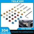 thumbnail image 2 of Aluminum Alloy Screws Lock Nut 4set Computer Fan Screws for 25mm Thickness Cooling Fan Easy Installation Colorful Gasket 30mm-Silvery, 2 of 6