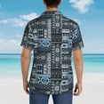 thumbnail image 6 of Daiia Snowflake Vintage Pattern Hawaiian Shirt for Men Gentle Cotton Regular Short Sleeve Casual-3X-Large, 6 of 9