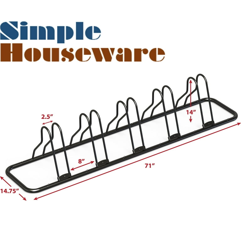 SHW Bicycle Rack 5 Compartments Black Walmart