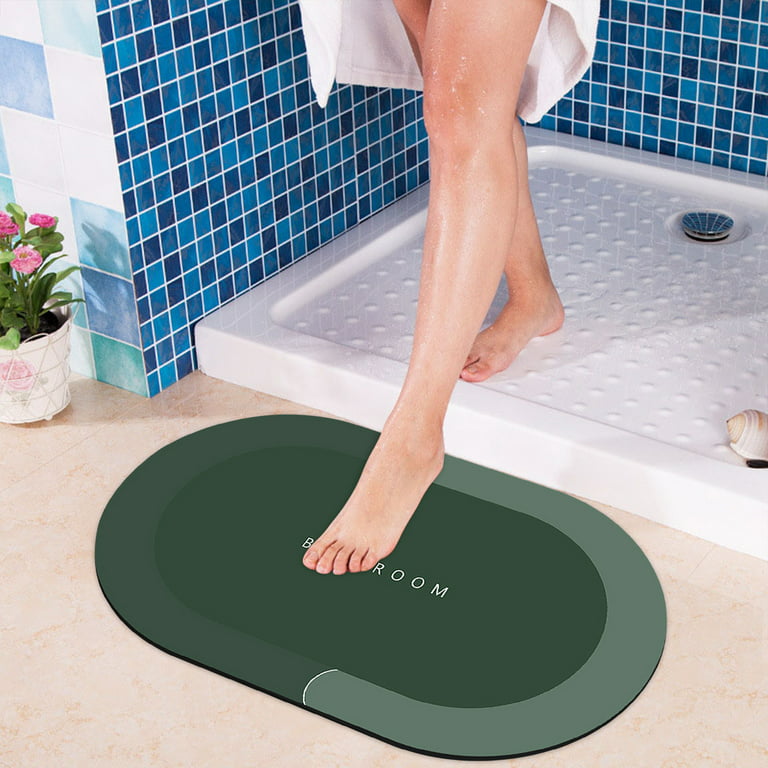 GOYLSER Super Absorbent Floor Mat, Ultra Thin Bathroom Rugs with Rubber  Backing - Waterproof Bath Mat Quick Dry Bathroom Carpet Floor Doormat Dirt