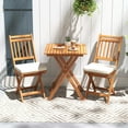 thumbnail image 2 of Gymax 3-Piece Folding Bistro Set w/ Removable Seat Cushions Outdoor Table & Chairs, 2 of 9