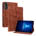 thumbnail image 2 of FJLBDE Case for Lenovo Legion Pad Y700 Gen 4 8.8 inch, Embossed Flower PU Leather Flip Wallet Folio Stand Cover, Brown, 2 of 7