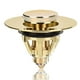thumbnail image 1 of Cateissary Tapón de desagüe universal emergente Tapón de desagüe del fregadero Tapa de desagüe de la bañera Accesorios de baño Oro Cateissary HA008208-02B, 1 of 6