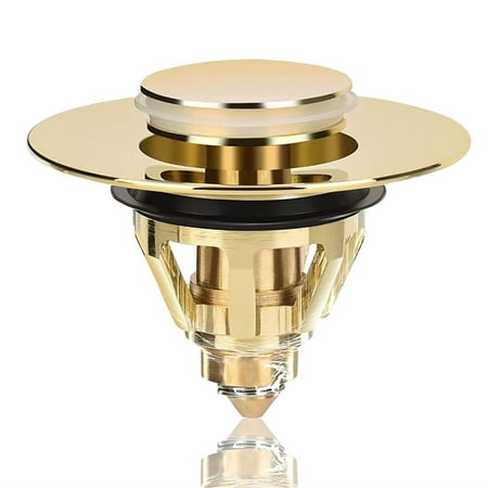 

Pop Up Sink Drain Stopper Bathroom Vanity Wash Basin Vessel Bounce Replacement Filter Kitchen Bath Accessories Gold