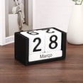 thumbnail image 5 of Uxcell Vintage Wood Block Perpetual Calendar, Reusable Wooden Month Date Display Blocks for Desk Style 5, Brown, 5 of 5