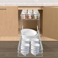thumbnail image 2 of Wildnix 2-Tier Pull-Out Kitchen Cabinet Organizer, Sturdy Iron Construction, 44.09 lbs Load Capacity, Adjustable Height, Smooth Sliding System for Efficient Kitchen Storage, 2 of 6