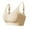 Beige, variant on Gymayou Women Plus Size Wireless Sports Bra Push Up Support Yoga Workout Bralette Breathable Adjustable Strap Beige L
