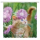 thumbnail image 3 of Cortina de ducha de animales divertida, decoración, lindo Gato, hogar, baño, conjunto de tela de baño de poliéster, gancho para cordón, 3 of 5