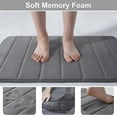 thumbnail image 2 of Olanly Memory Foam Bath Mat Large Absorbent Shower Carpet Soft Coral Velvet Floor Pad Home Decoration Non-slip Bathroom Rug, 2 of 5
