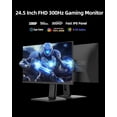thumbnail image 4 of Restored KTC H25Y7 24.5 " 300Hz Gaming Monitor - FHD 1080P Fast IPS PC Monitor Gaming 1ms, Adaptive Sync, HDR, 240Hz Monitors Gamer with Display Port1.4x1 HDMI 2.0x2, 119% sRGB, VESA Mount, DP Cable (Refurbished), 4 of 8